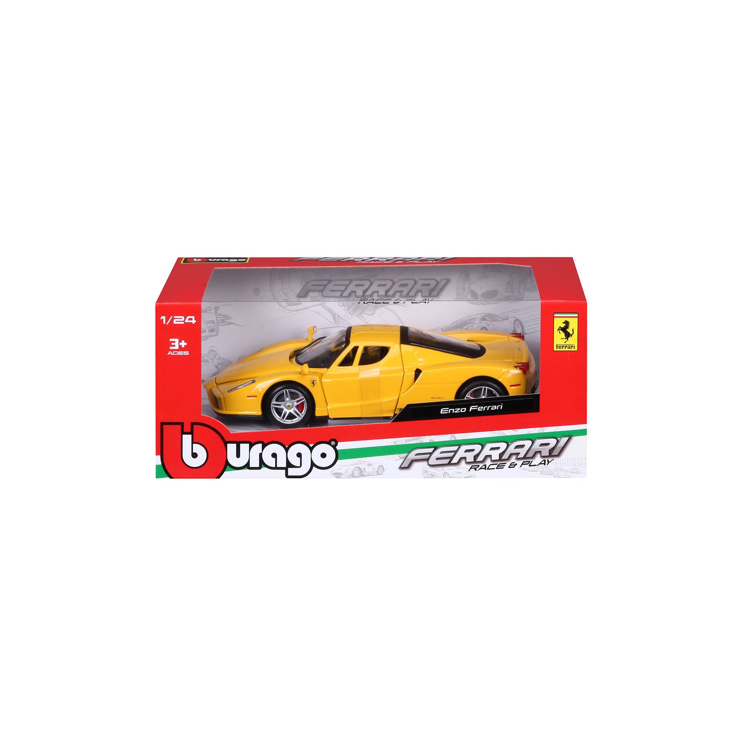 18-26006 YL Bburago Ferrari R&P - Ferrari Enzo Ferrari, gialla - Scala 1:24