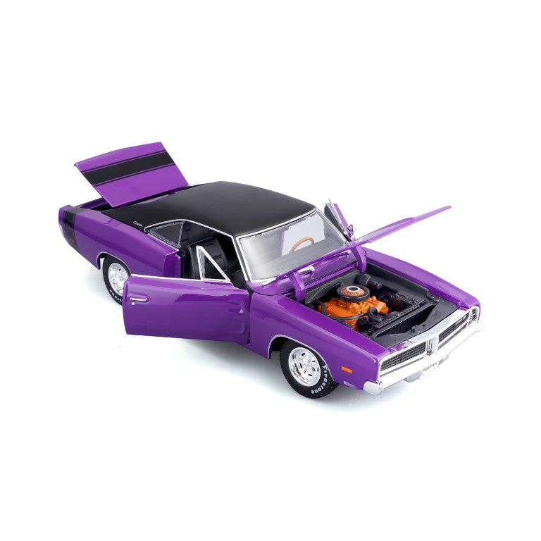 10-31387 Bburago Maisto - Dodge Charger R/T (1969), viola - 1:18