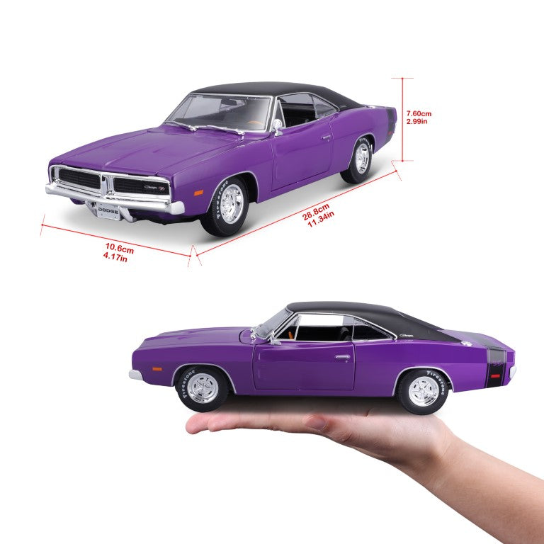 10-31387 Bburago Maisto - Dodge Charger R/T (1969), viola - 1:18