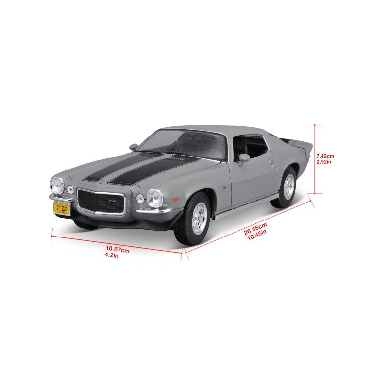 10-31131 GY Bburago Maisto - Chevrolet Camaro (1971), grigia - 1:18