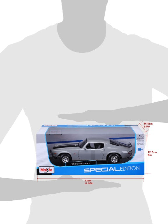 10-31131 GY Bburago Maisto - Chevrolet Camaro (1971), grigia - 1:18