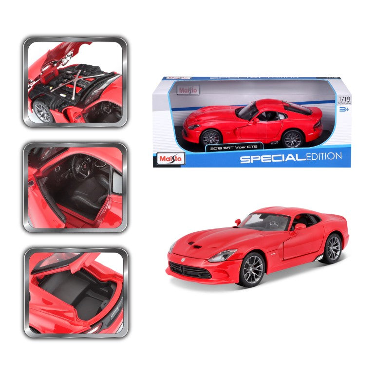 10-31128 RD Bburago Maisto - Dodge SRT Viper GTS (2013), rossa - 1:18