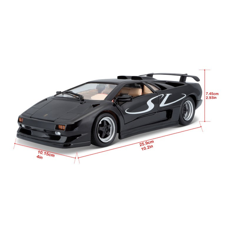 10-31844 Bburago Maisto - Lamborghini Diablo SV, nera - Scala 1:18