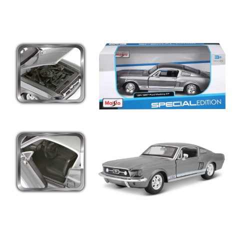 10-31260 GY Bburago Maisto - Ford Mustang GT (1967), grigia - 1:24