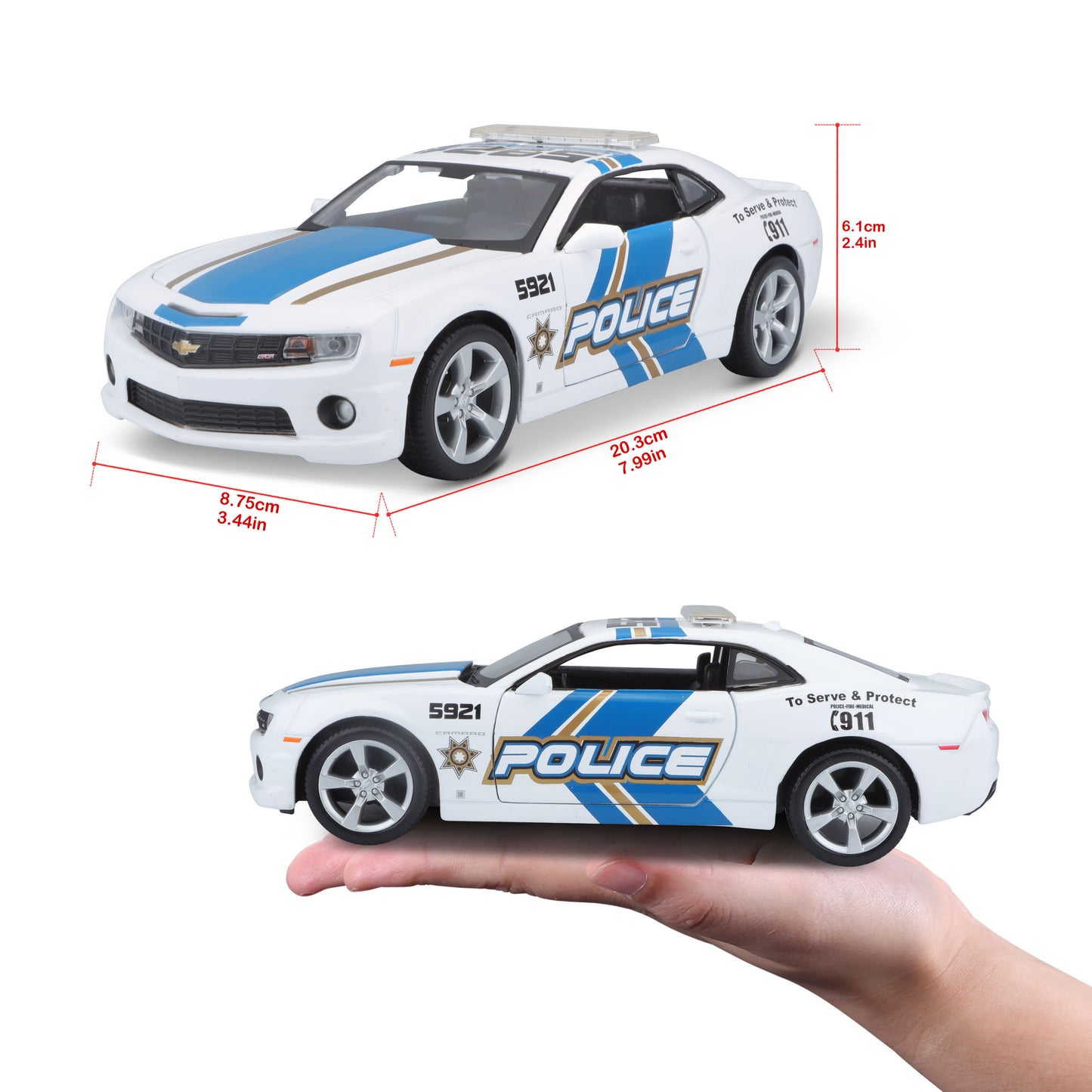10-31208 Bburago Maisto - Chevrolet Camaro RS Police (2010) - 1:24