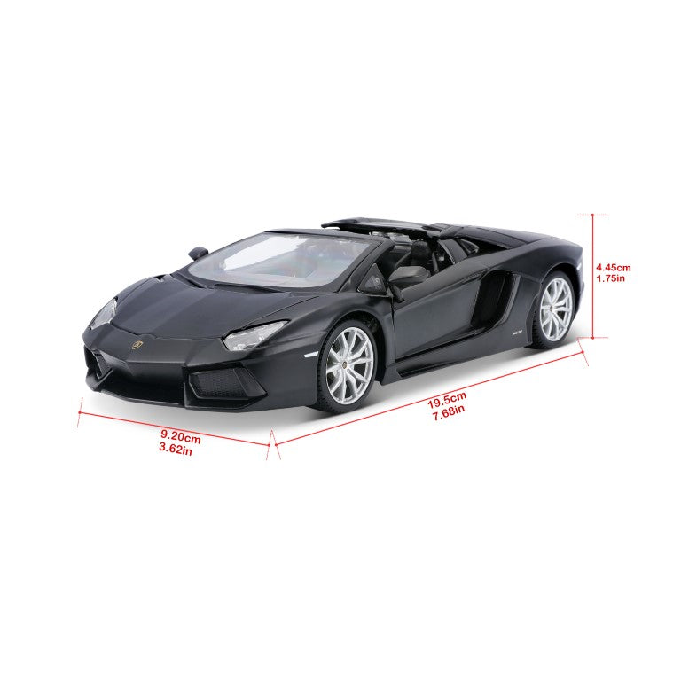 10-31504 Bburago Maisto - Lamborghini Aventador LP 700-4 Roadster, nera - 1:24