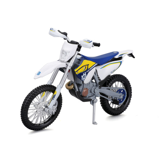 10-32706 Bburago Maisto - Husqvarna FE 501, moto con cavalletto - Scala 1:12