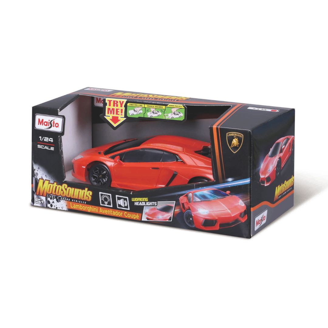 10-81221 Bburago Maisto luci e suoni Lamborghini Aventador Coupé - Scala 1:24