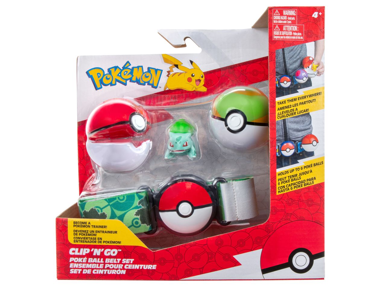 Rei Toys PK170400Pokémon Clip 'n' Go Poké Ball Set Cintura -  Modello casuale