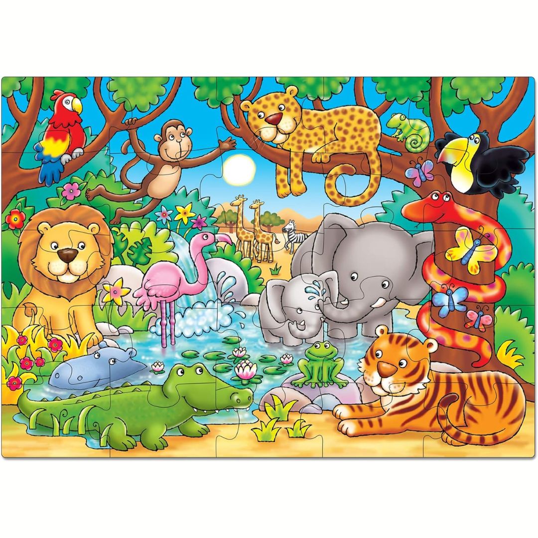 Chi c’è nella Giungla? Puzzle Educativo 25 Pezzi Orchard Toys  Gioco Didattico