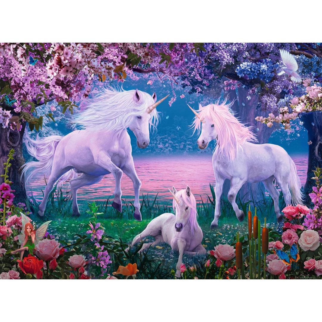 13347 Ravensburger - Unicorni incantati - Puzzle XXL - 100 pezzi