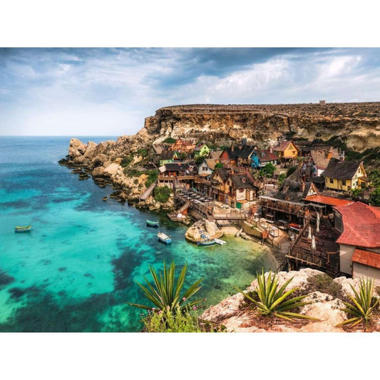 17436 Ravensburger - Popeye village, Malta - Puzzle 1500 pezzi