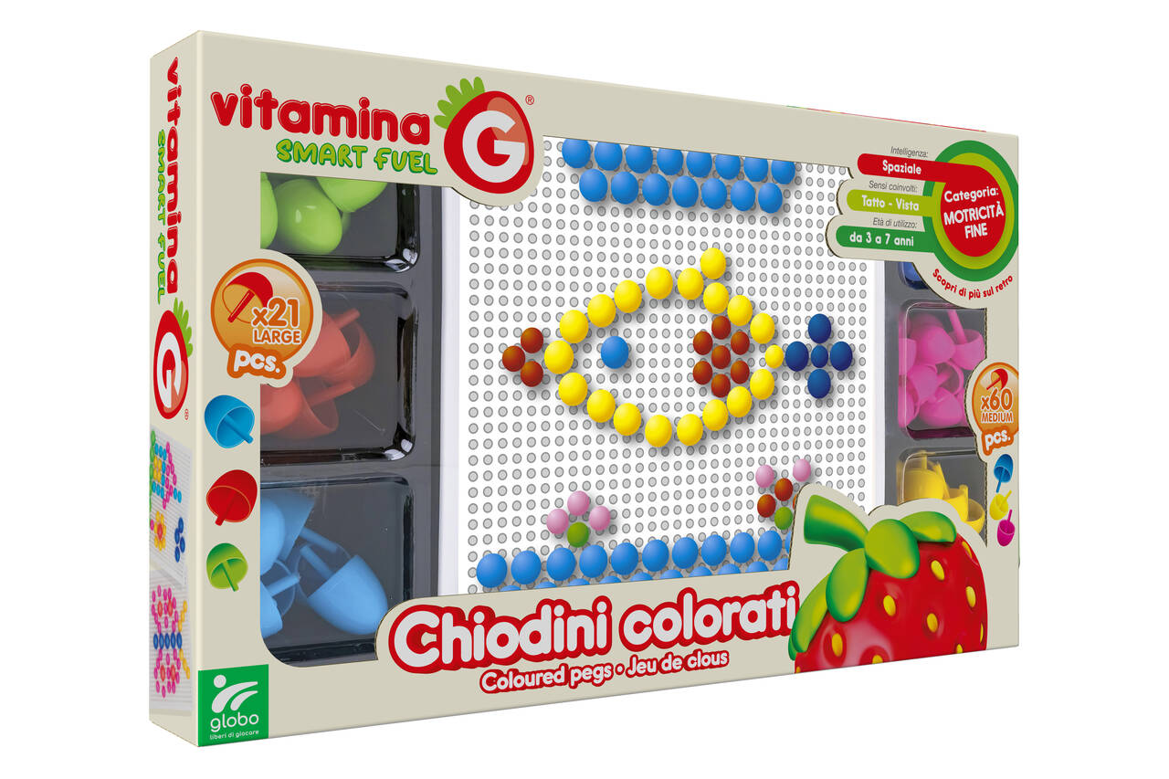 41481Vitamina G Chiodini Grandi e Medi Gioco Educativo Bambini Creativo e sicuro