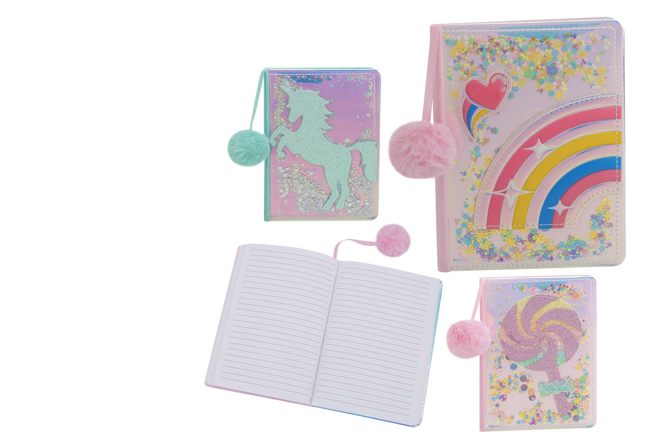 42360 WToy - Diario Fantasy con lustrini e pon pon