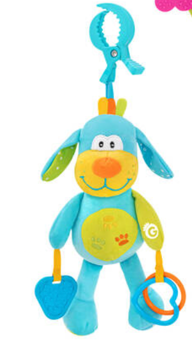 05117  Globo Pupazzo Vitamina G 26 cm con Sonaglio e Mollettone Morbido e Sicuro