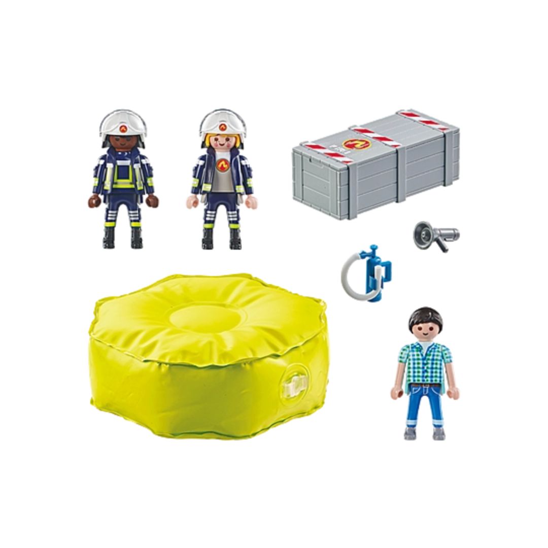71465 Playmobil Fire Rescue - Materasso di salvataggio dei pompieri