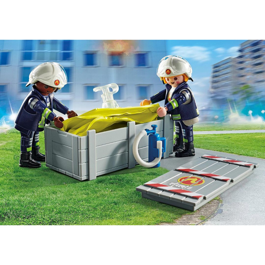71465 Playmobil Fire Rescue - Materasso di salvataggio dei pompieri