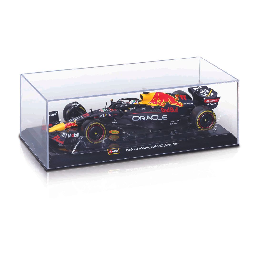 18-28026 Bburago Race - Red Bull F1 RB18, con casco - #11 Perez - 1:24