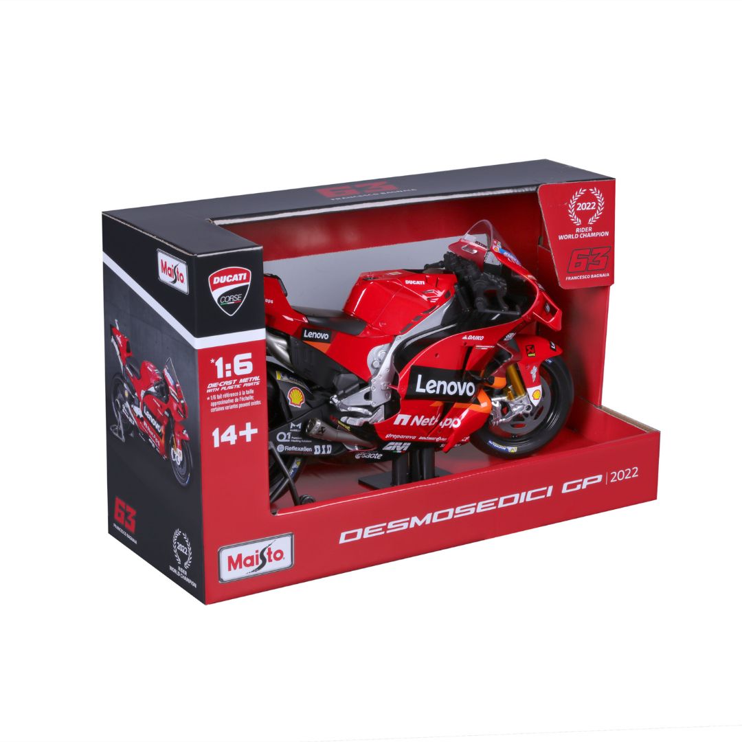 32229 Bburago Maisto -Ducati Desmosedici (GP 2022) #63 Bagnaia - 1:6