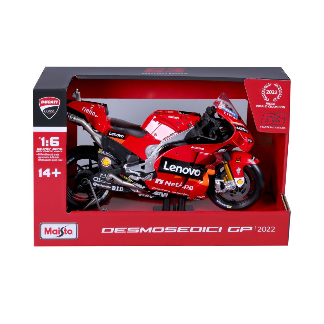 32229 Bburago Maisto -Ducati Desmosedici (GP 2022) #63 Bagnaia - 1:6
