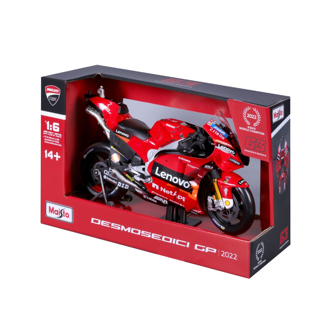 32229 Bburago Maisto -Ducati Desmosedici (GP 2022) #63 Bagnaia - 1:6
