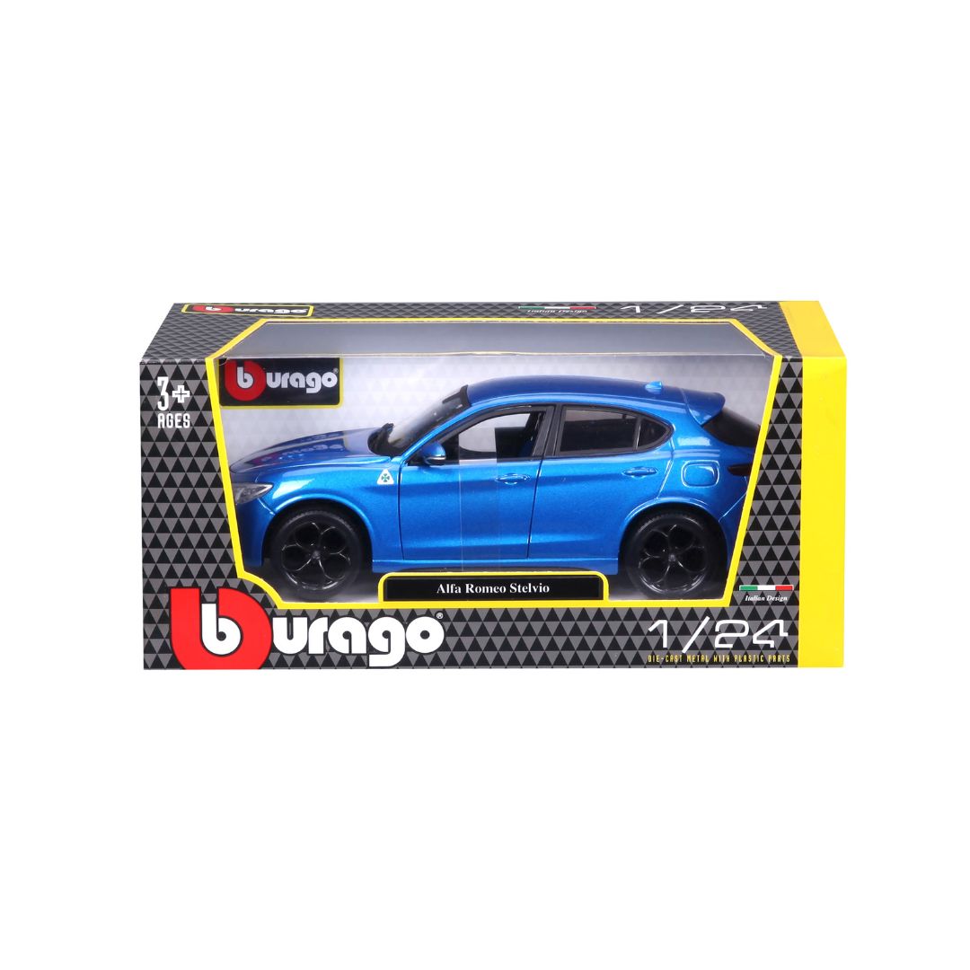 18-21086 Bburago - Alfa Romeo Stelvio, blu - Scala 1:24