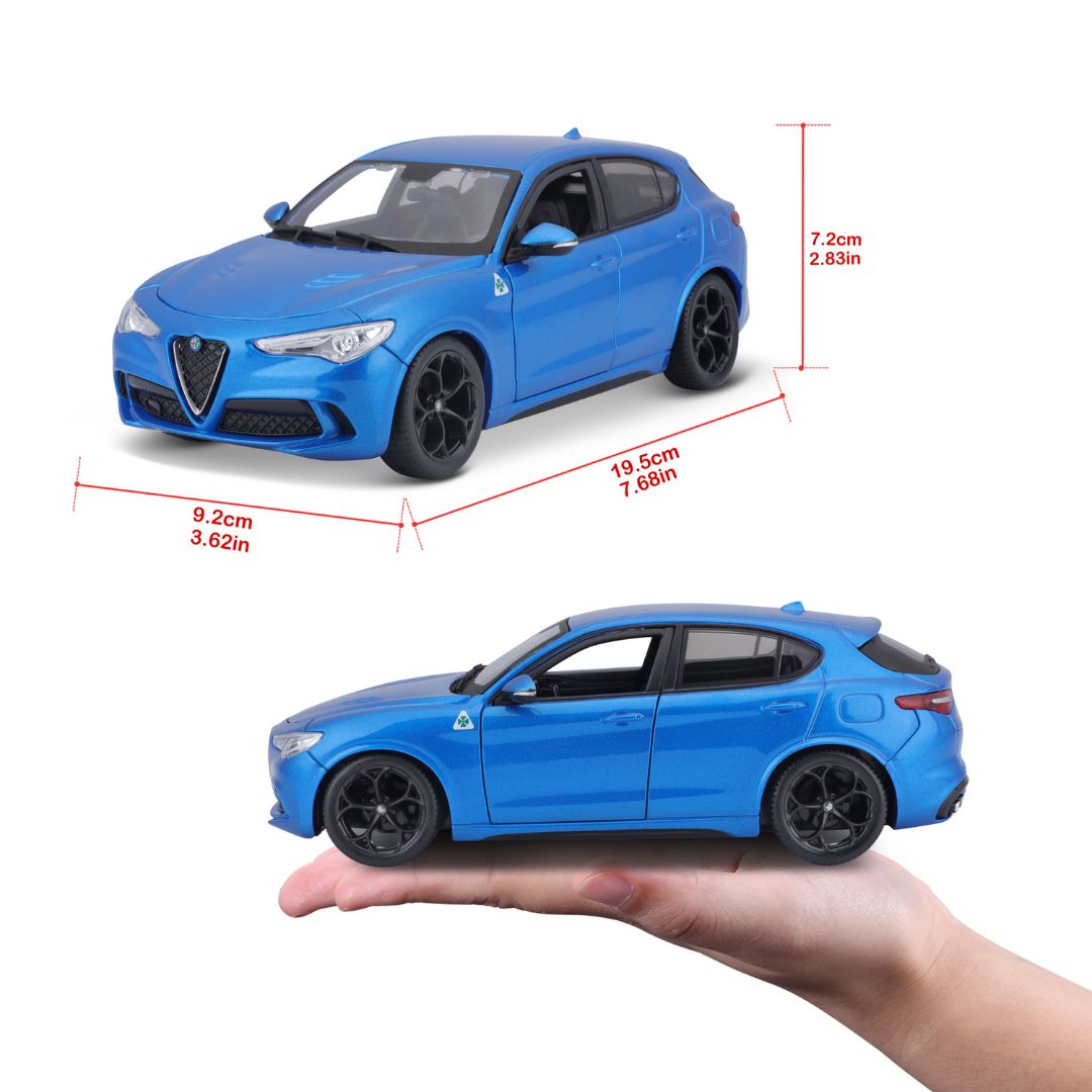 18-21086 Bburago - Alfa Romeo Stelvio, blu - Scala 1:24