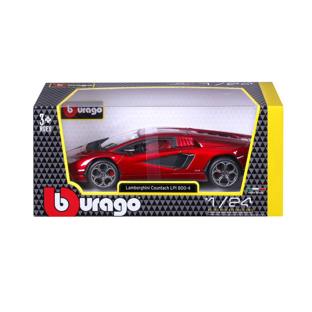 18-21102 Bburago - Lamborghini  Countach LPI 800-4, rossa - Scala 1:24