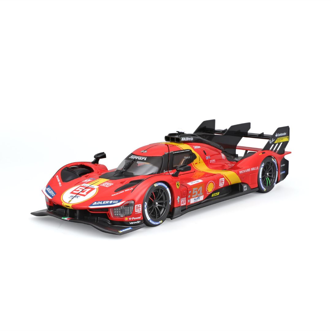 18-26309 Bburago Racing Ferrari 2023 Le Mans  Hypercar 499P #51 - Scala 1:24