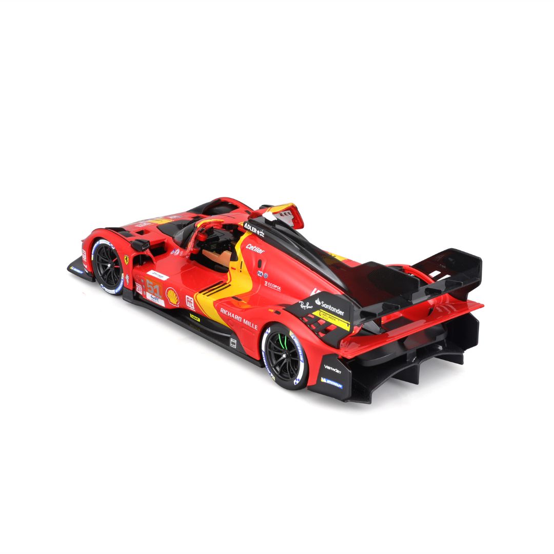 18-26309 Bburago Racing Ferrari 2023 Le Mans  Hypercar 499P #51 - Scala 1:24