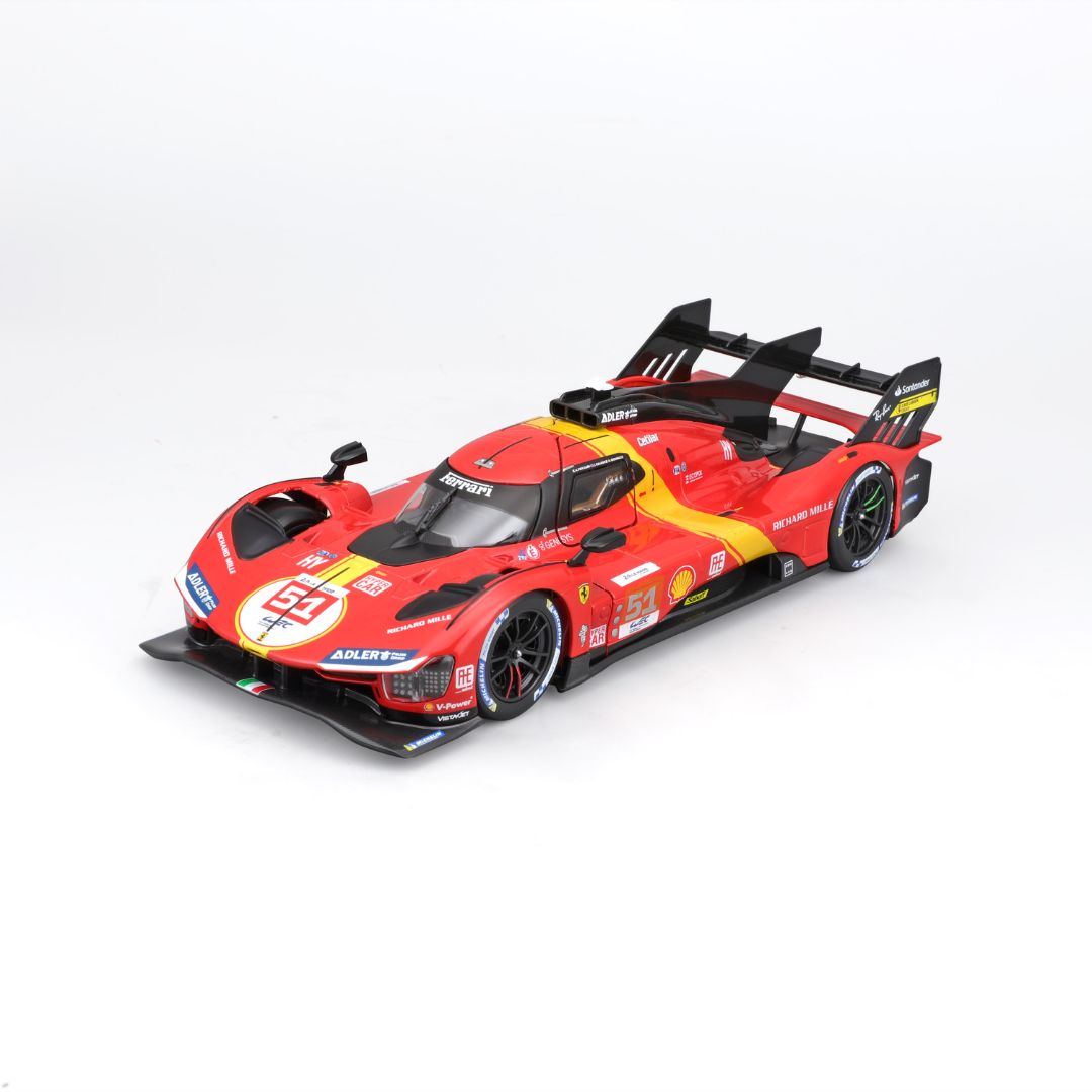 18-26309 Bburago Racing Ferrari 2023 Le Mans  Hypercar 499P #51 - Scala 1:24