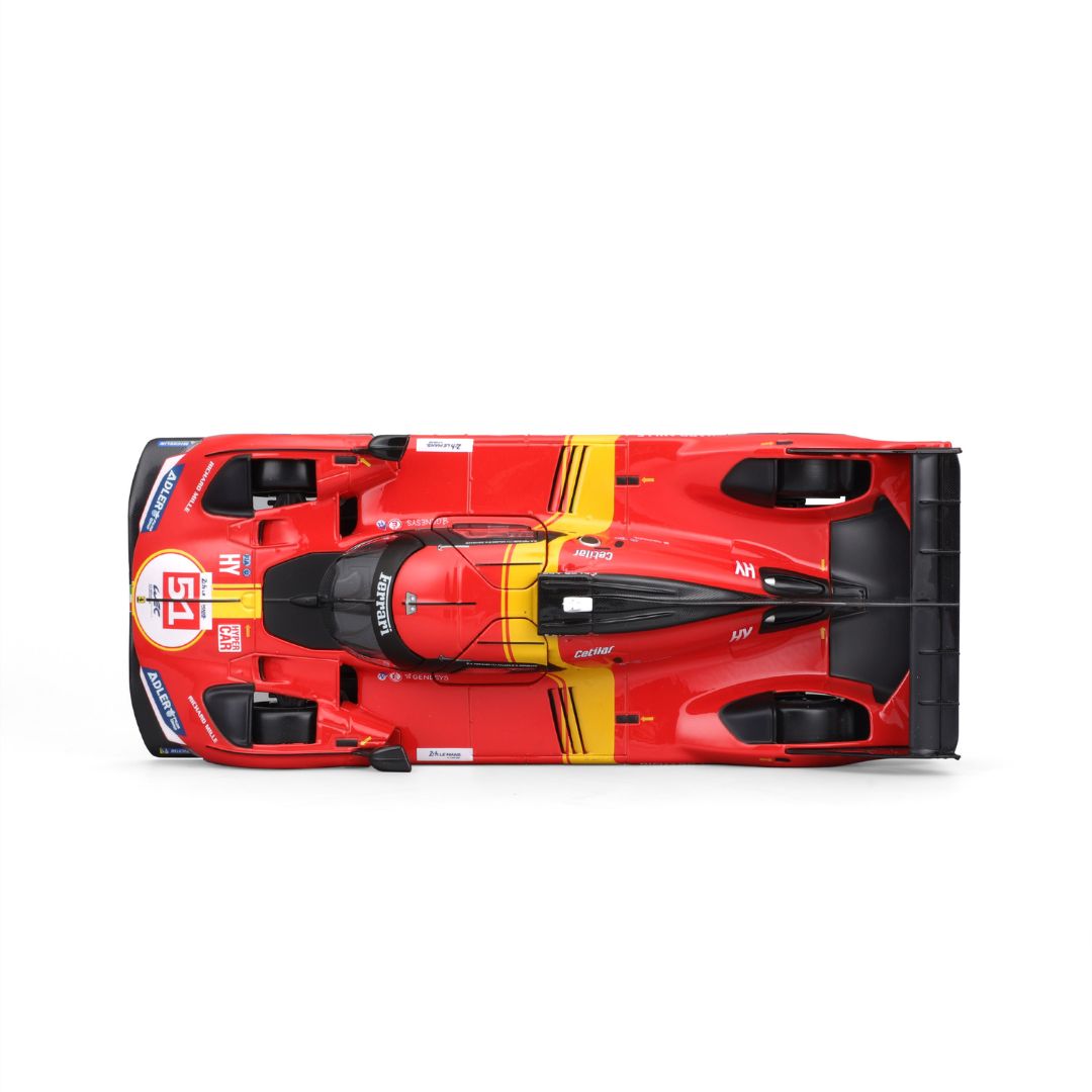 18-26309 Bburago Racing Ferrari 2023 Le Mans  Hypercar 499P #51 - Scala 1:24
