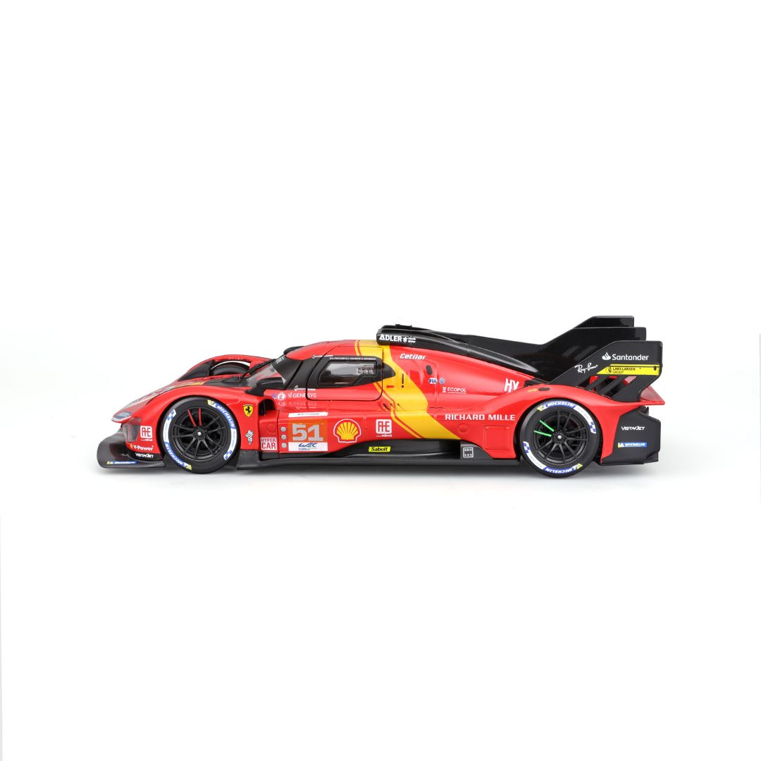 18-26309 Bburago Racing Ferrari 2023 Le Mans  Hypercar 499P #51 - Scala 1:24