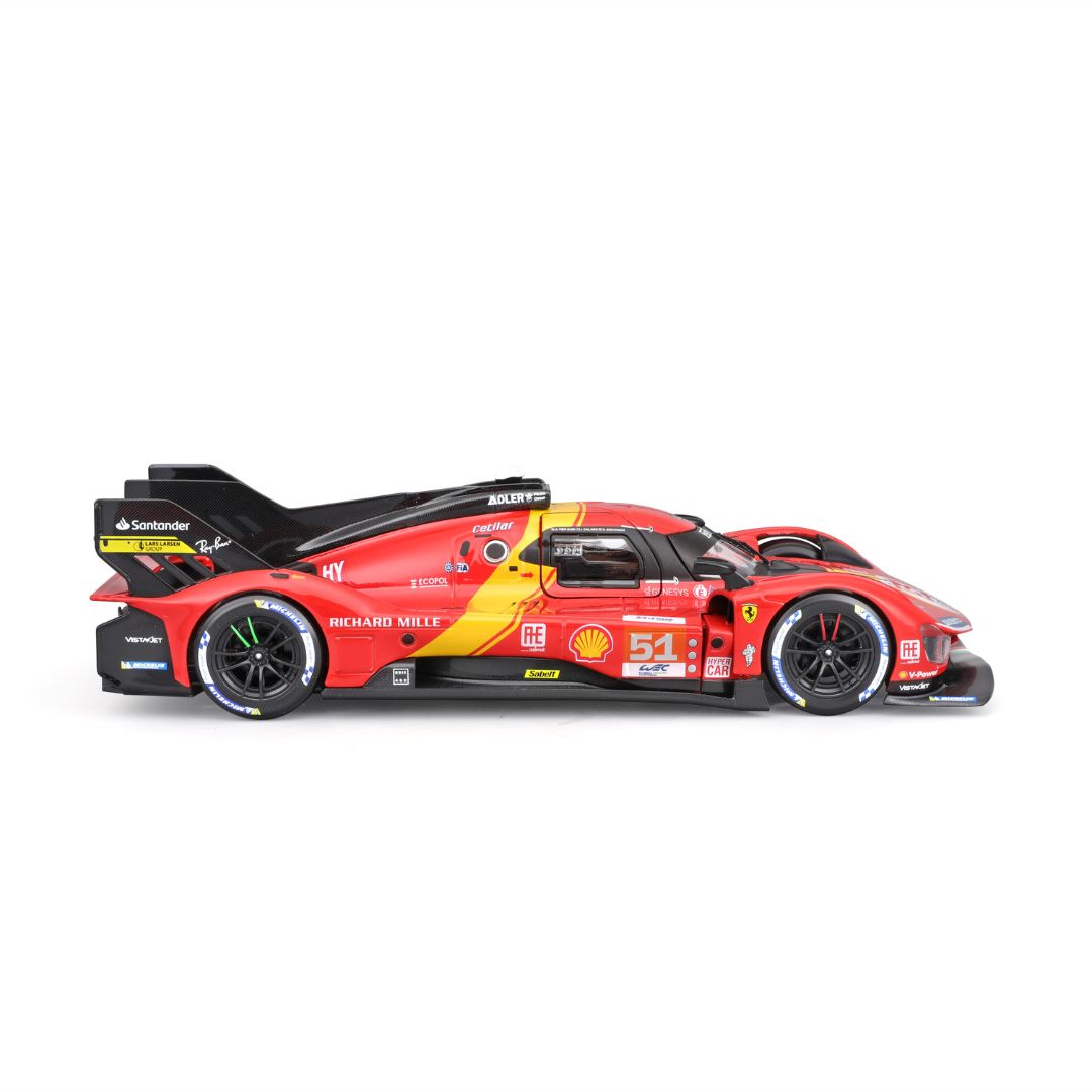18-26309 Bburago Racing Ferrari 2023 Le Mans  Hypercar 499P #51 - Scala 1:24