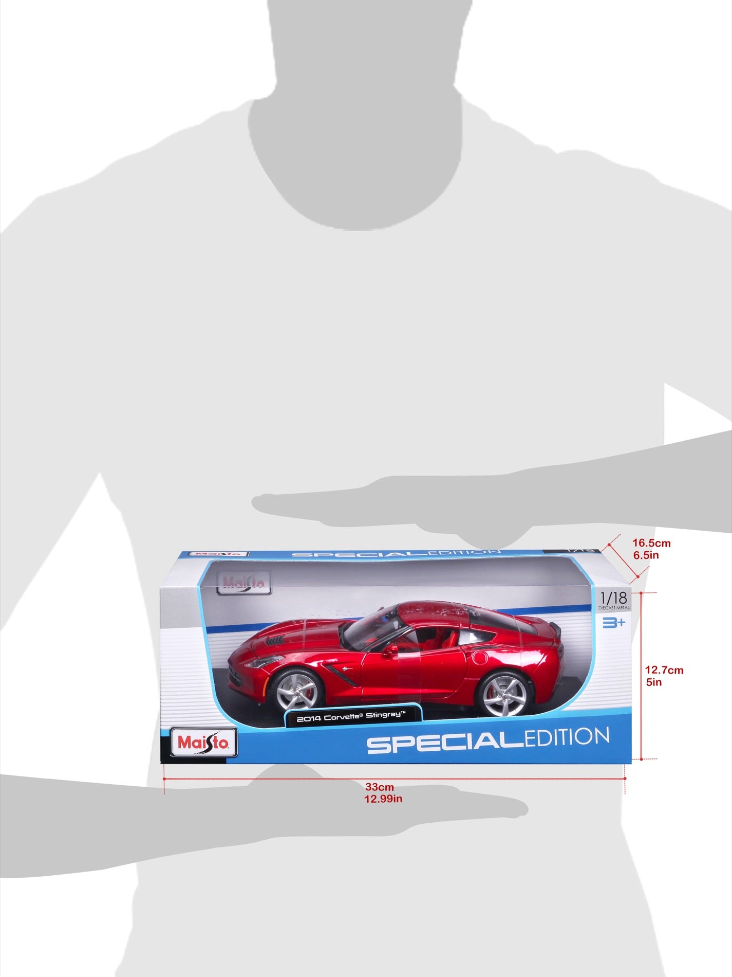 31182 RD Bburago Maisto  1:18 - 2014 Corvette Stingray Met Rossa