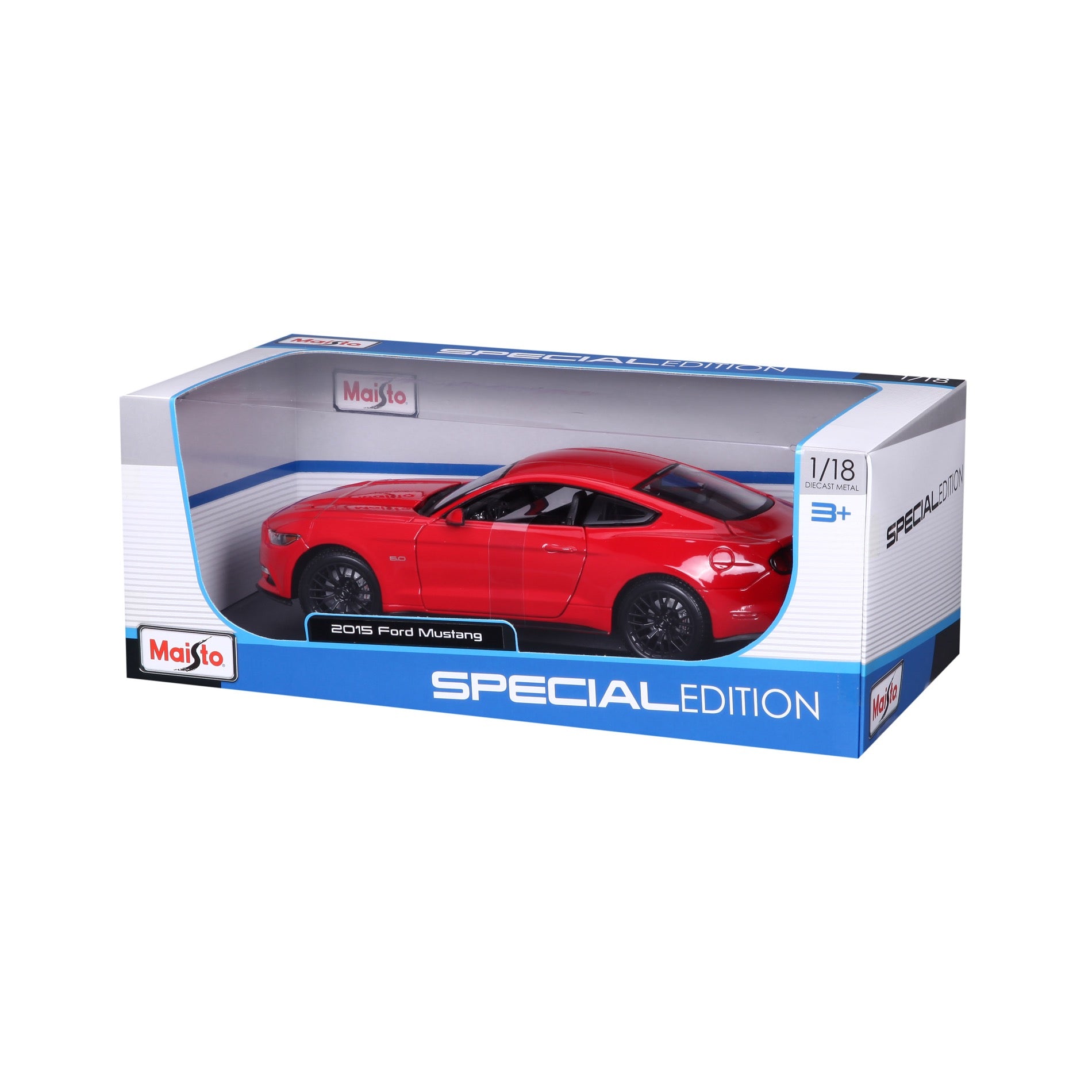 10-31197 RD Bburago Maisto - Ford Mustang (2015), rossa - Scala 1:18