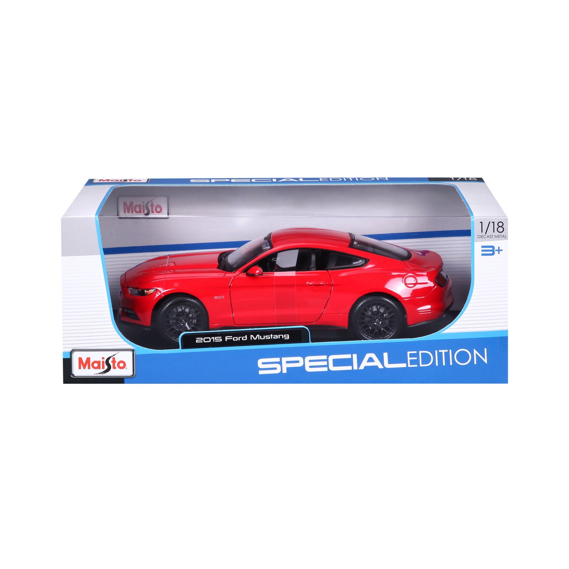 10-31197 RD Bburago Maisto - Ford Mustang (2015), rossa - Scala 1:18