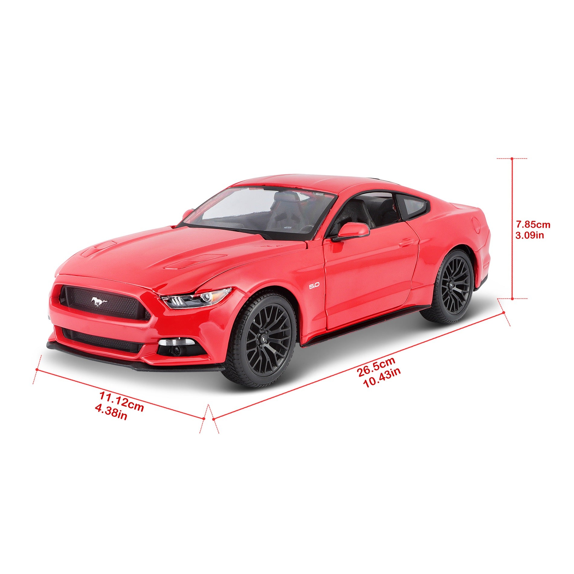 10-31197 RD Bburago Maisto - Ford Mustang (2015), rossa - Scala 1:18