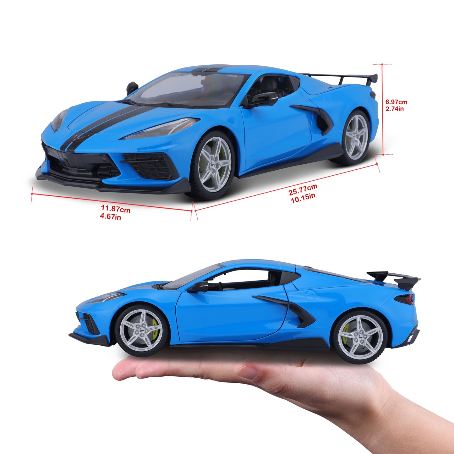 10-31455 Bburago Maisto - Chevrolet Corvette Stingray Coupé, blu - 1:18