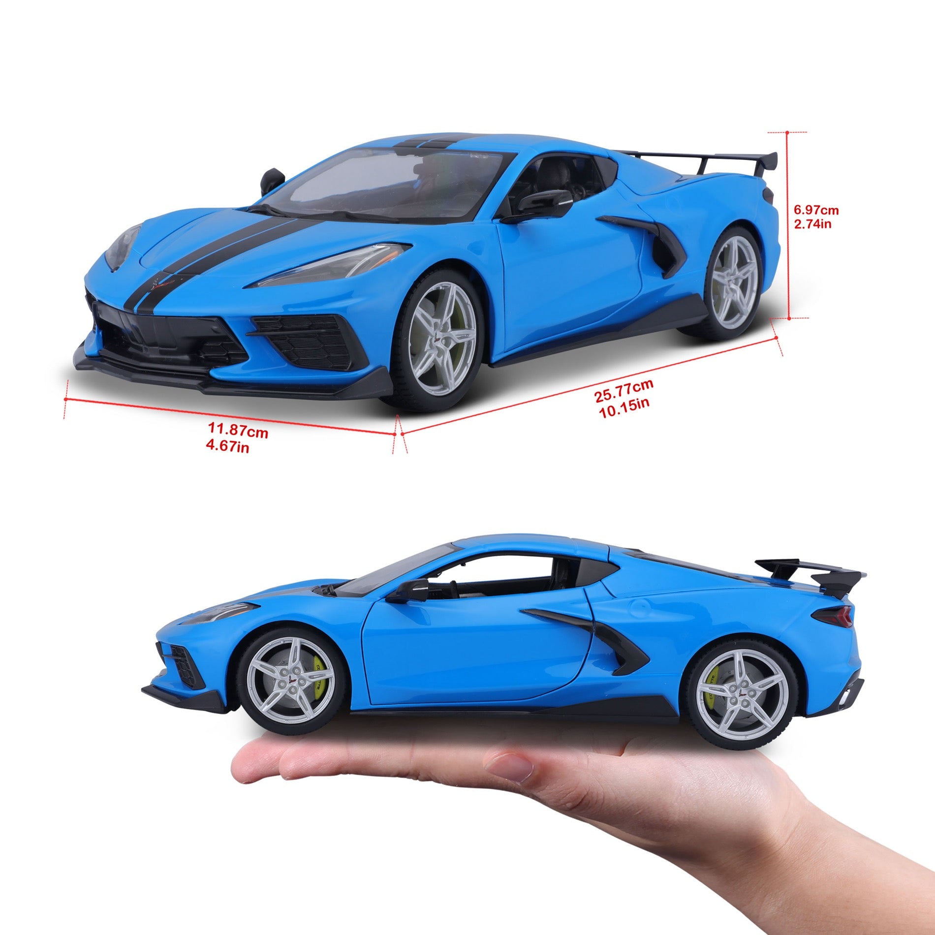 10-31455 Bburago Maisto - Chevrolet Corvette Stingray Coupé, blu - 1:18