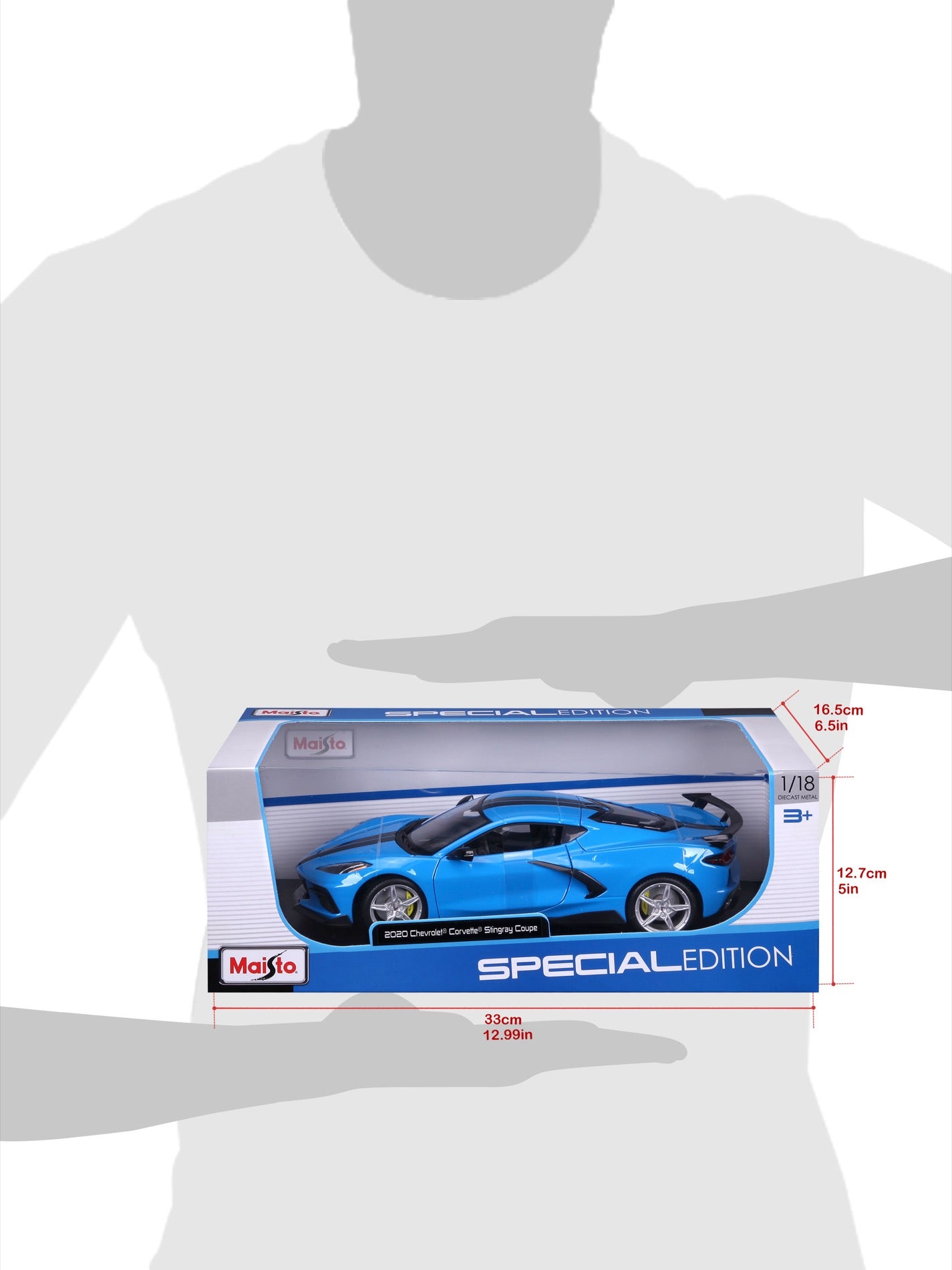 10-31455 Bburago Maisto - Chevrolet Corvette Stingray Coupé, blu - 1:18