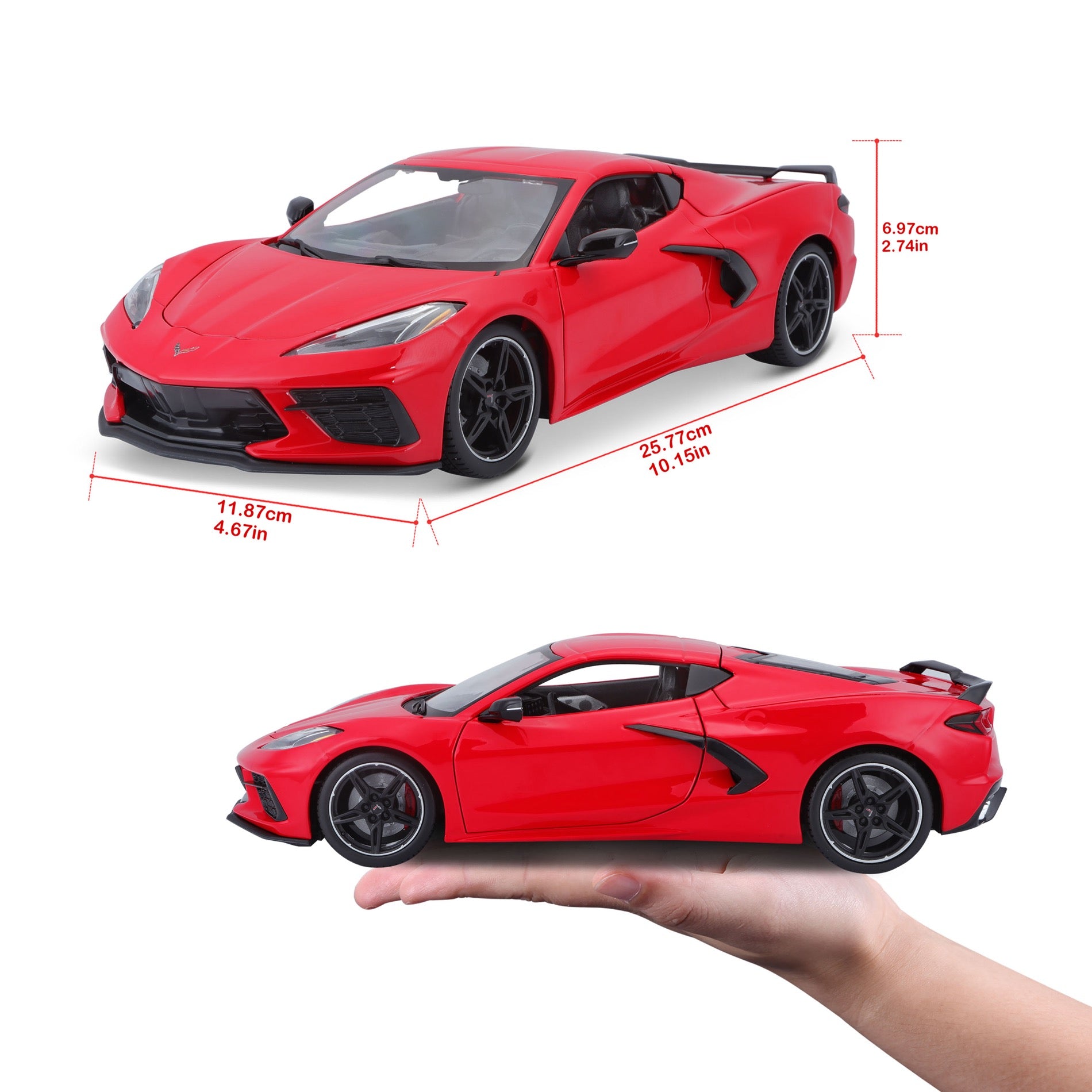 31447 RD Bburago Maisto - Chevrolet Corvette Stingray (2020), rossa