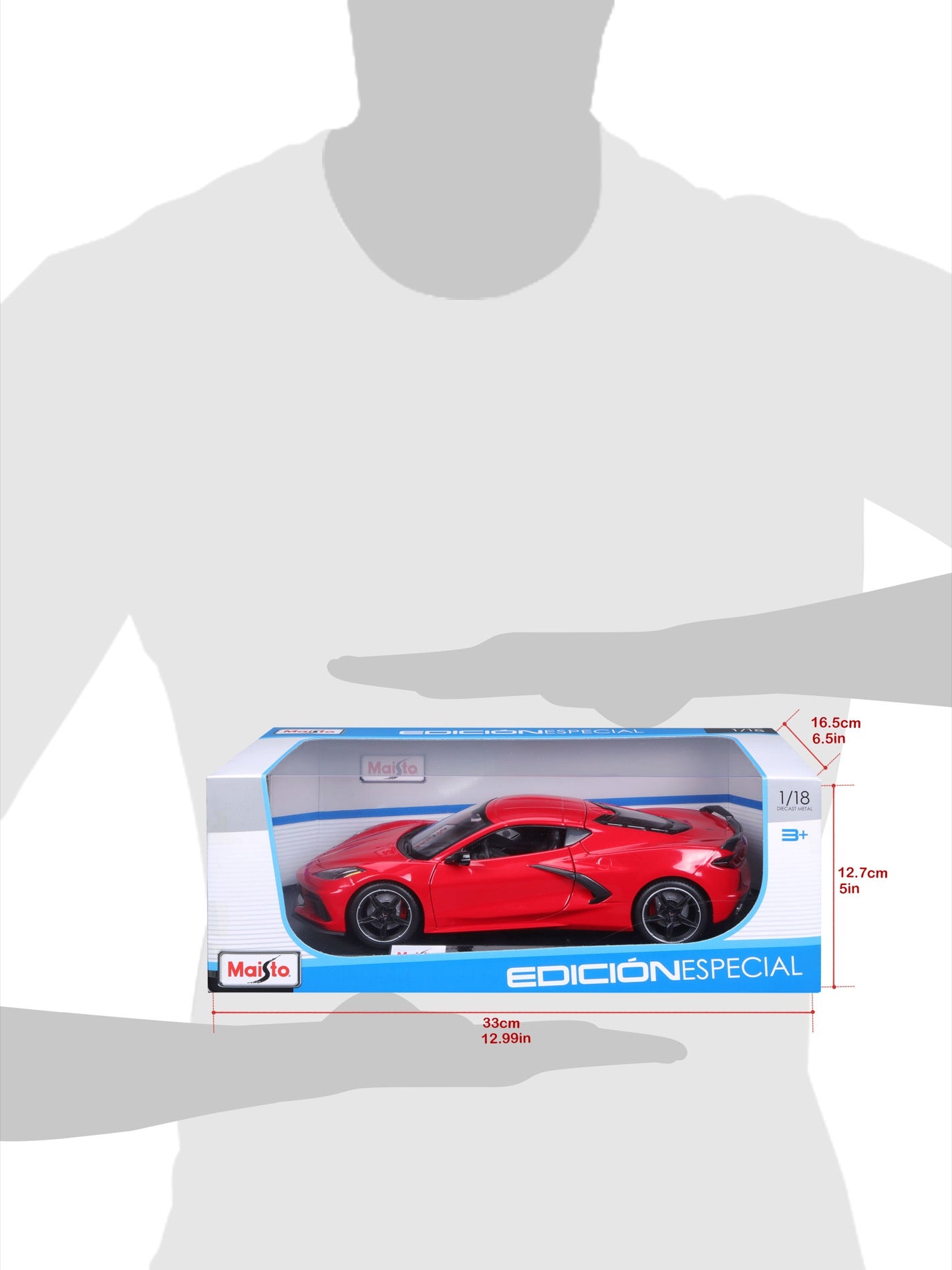 31447 RD Bburago Maisto - Chevrolet Corvette Stingray (2020), rossa