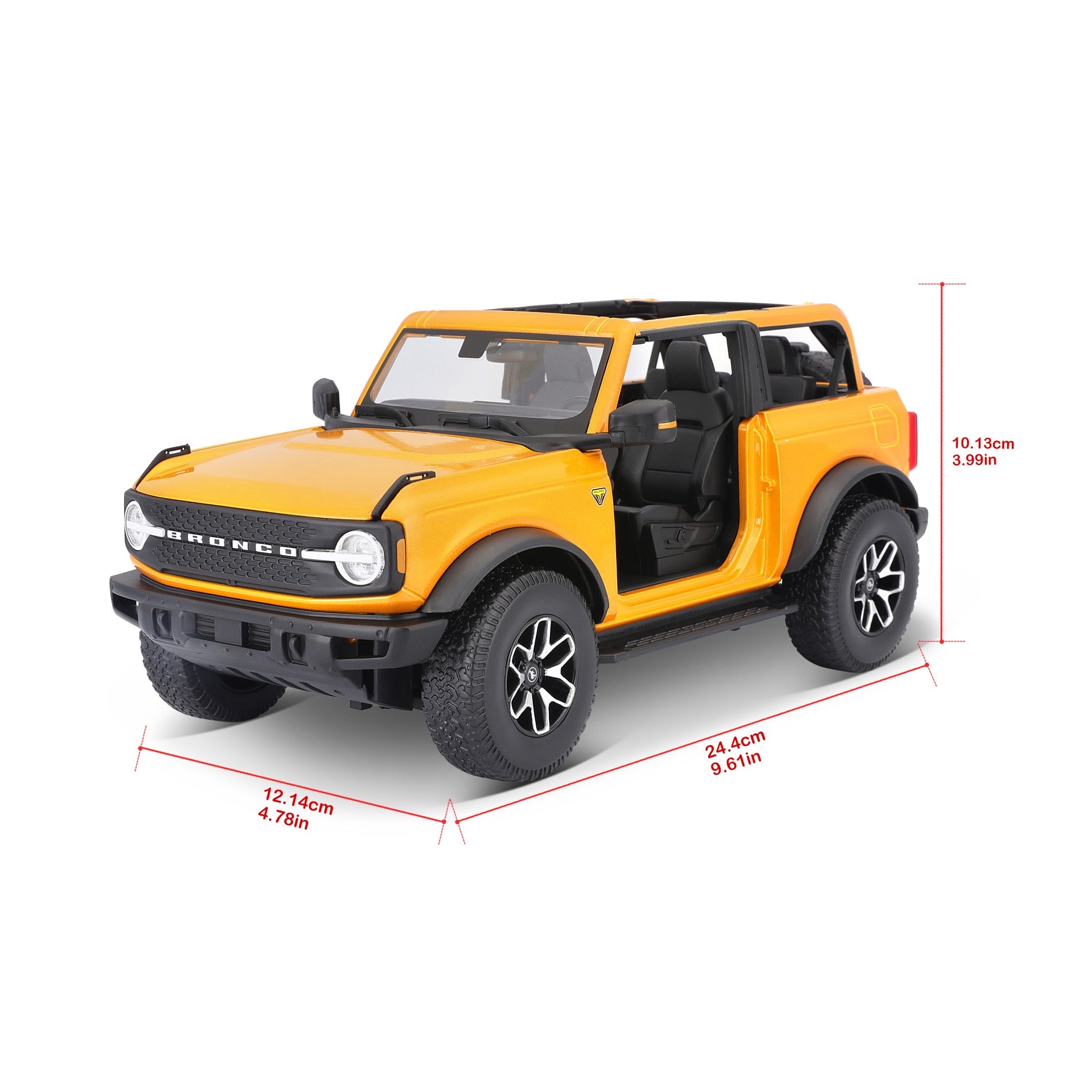 31457 Bburago Maisto - Ford Bronco Badlands 2021 (no door), arancione
