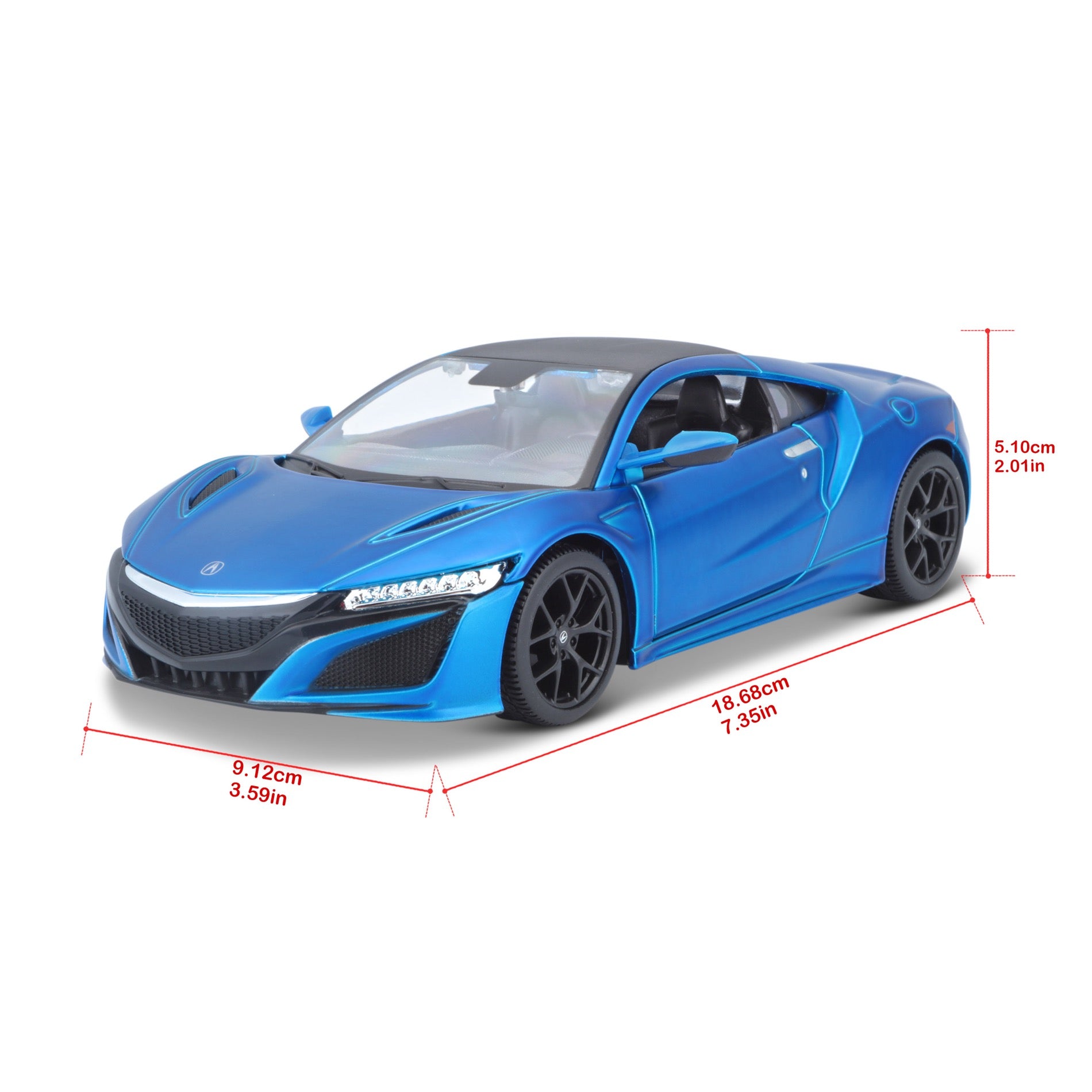 31234 BU -Bburago Maisto  1:24 - 2018 Acura NSX Blu Met.