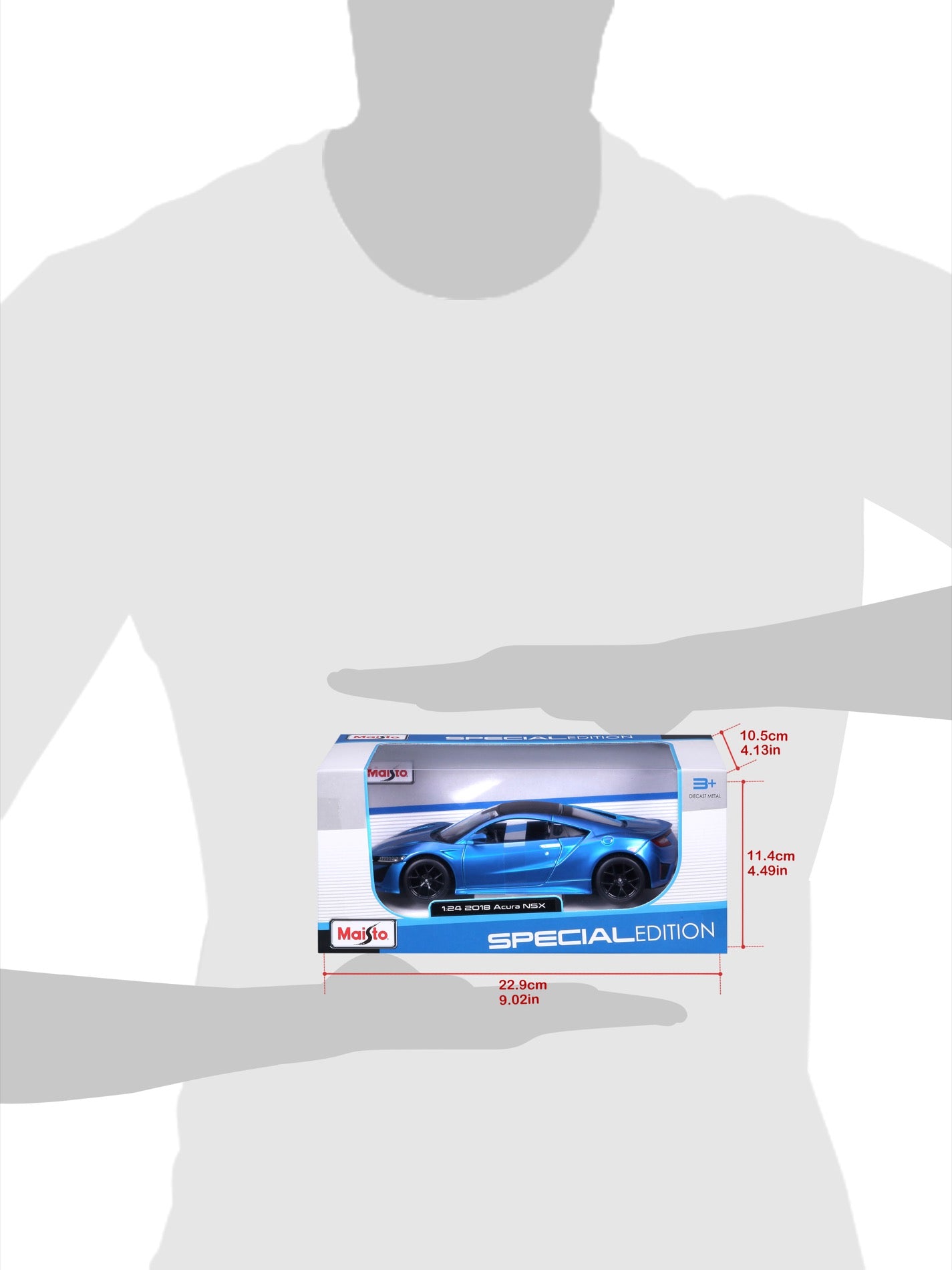 31234 BU -Bburago Maisto  1:24 - 2018 Acura NSX Blu Met.