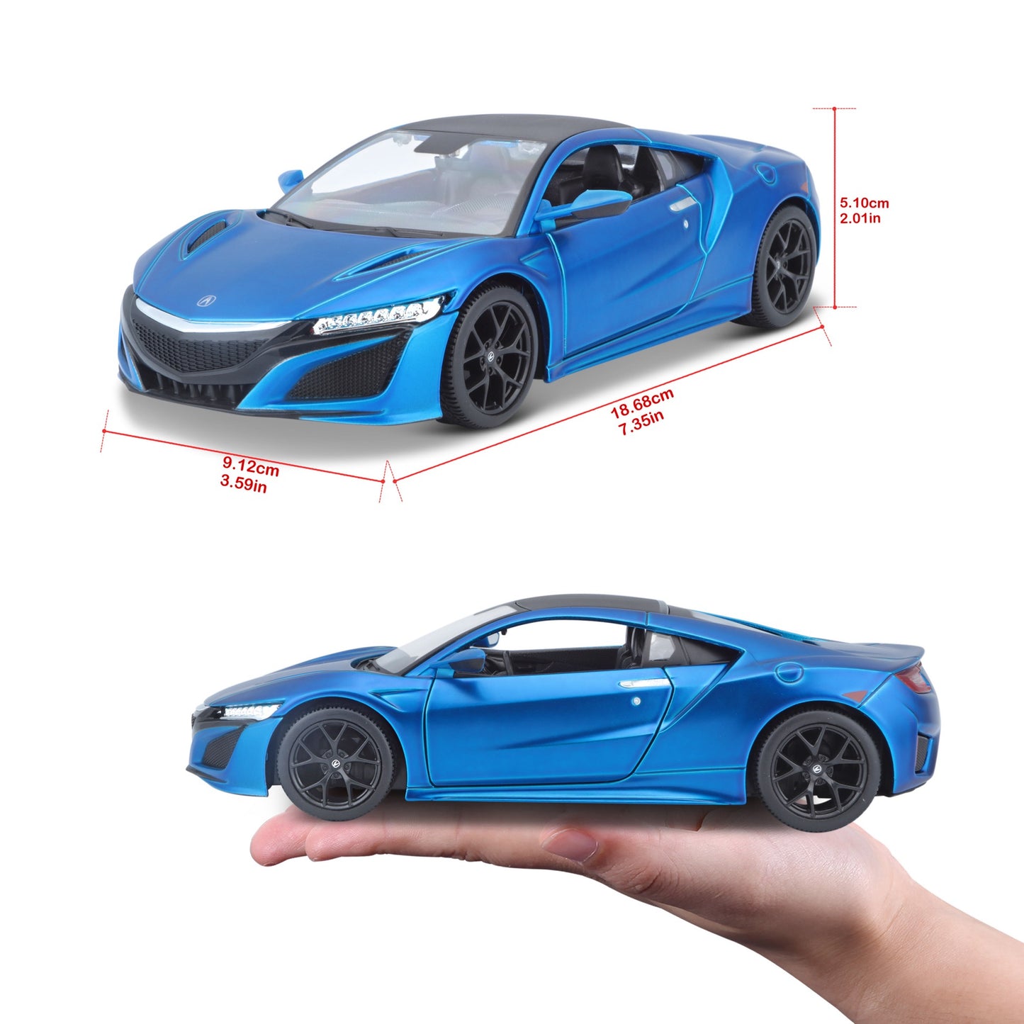 31234 BU -Bburago Maisto  1:24 - 2018 Acura NSX Blu Met.