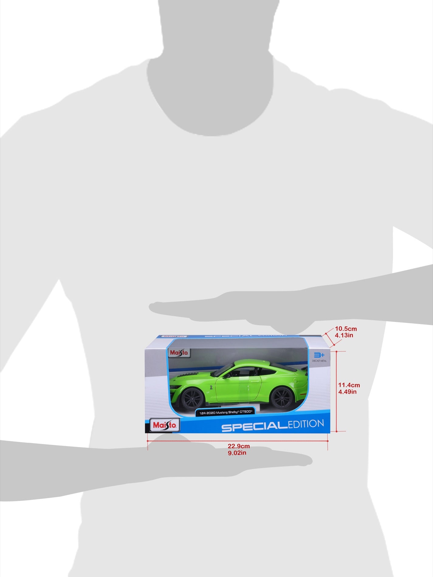31532 GN Bburago Maisto -Ford Mustang Shelby GT500 (2020), verde -1:24