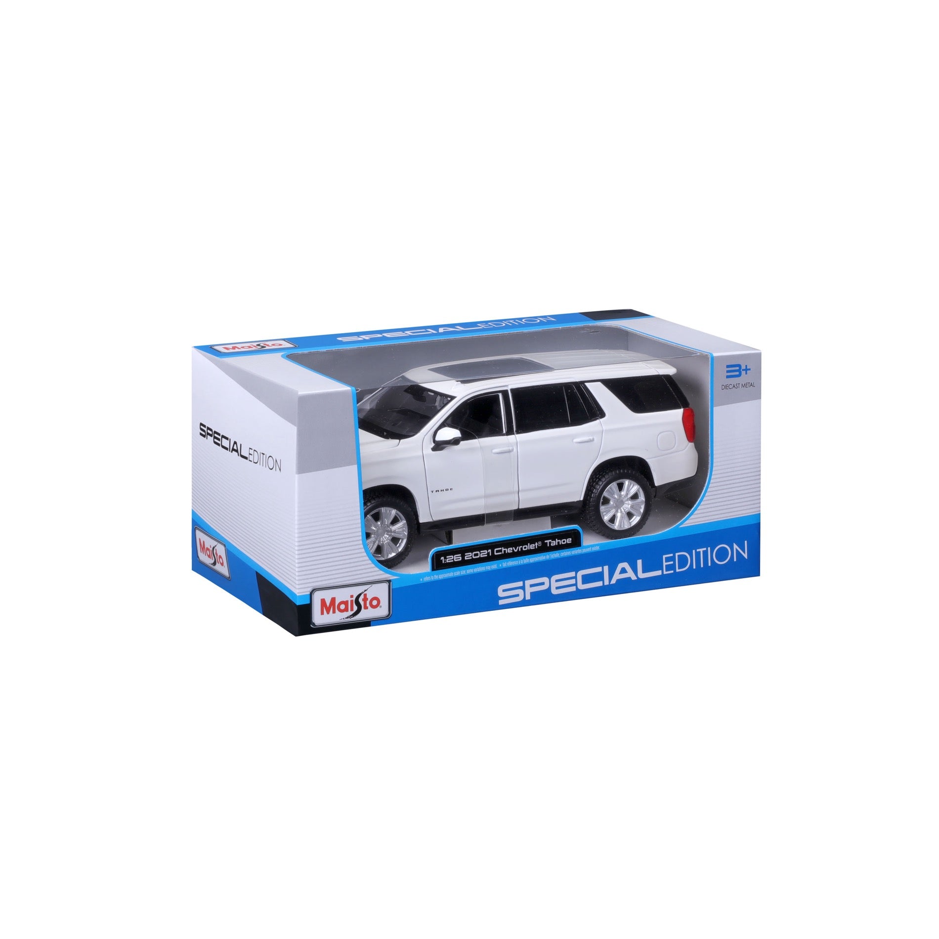10-31533 Bburago Maisto - Chevrolet Tahoe (2021), bianca - Scala 1:26