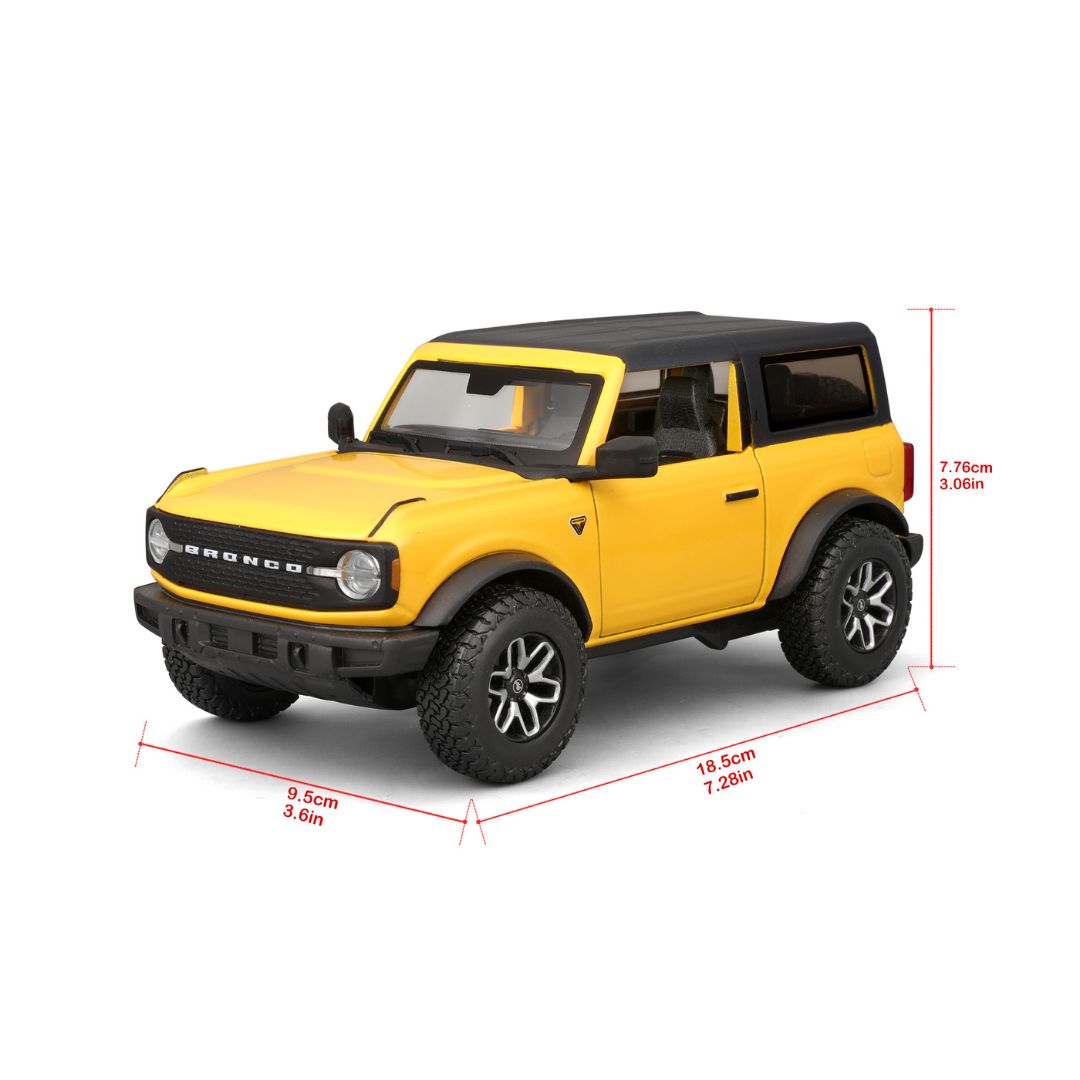 31530 Bburago Maisto - Ford Bronco Badlands 2 porte (2021), gialla